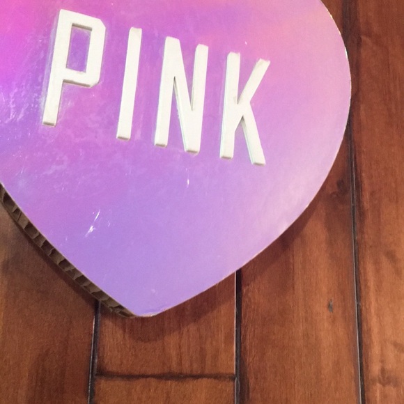 RARE Vs PinK store display heart cardboard iridescent prop promotional htf - Picture 3 of 17